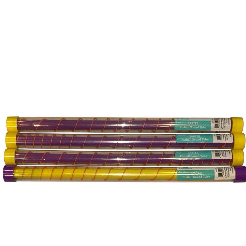 4x Way to Celebrate Easter Pinball Sound Tube Noise Maker Stick Party Favor 3+